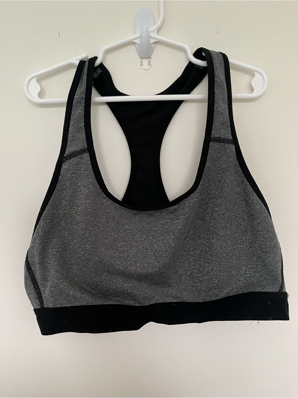 Champion Gray and Black Racerback Sports Bra